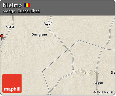 Shaded Relief 3D Map of Nielmo