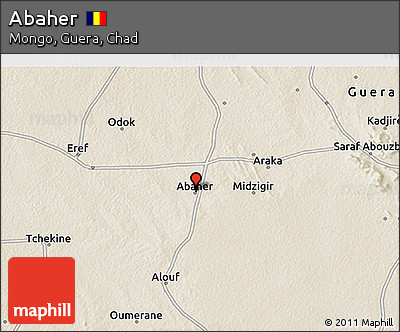 Shaded Relief 3D Map of Abaher