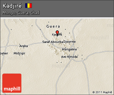 Shaded Relief 3D Map of Kadjiré
