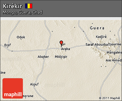 Shaded Relief 3D Map of Kirékir