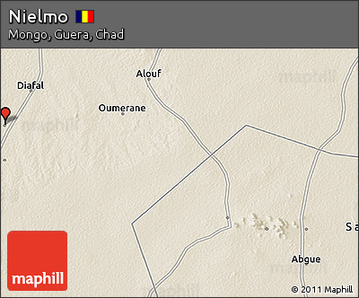 Shaded Relief 3D Map of Nielmo