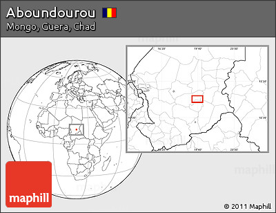 Blank Location Map of Aboundourou