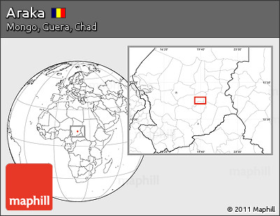 Blank Location Map of Araka