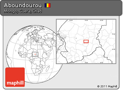 Blank Location Map of Aboundourou