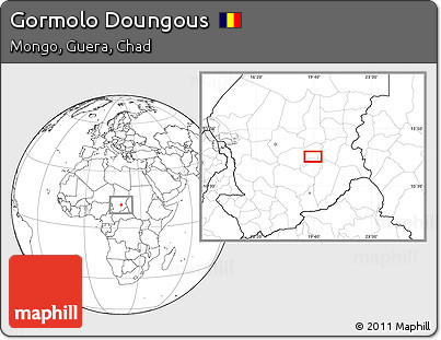Blank Location Map of Gormolo Doungous
