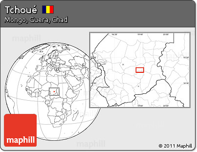 Blank Location Map of Tchoué