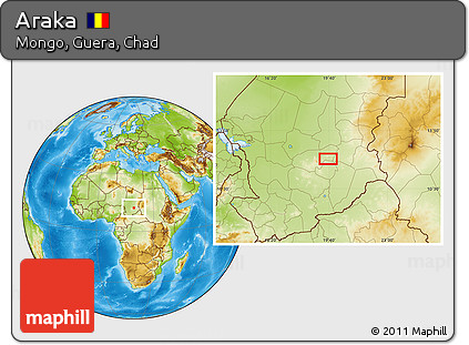 Physical Location Map of Araka