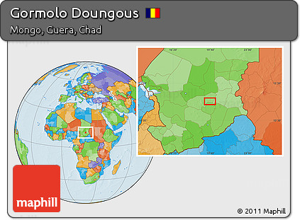 Political Location Map of Gormolo Doungous