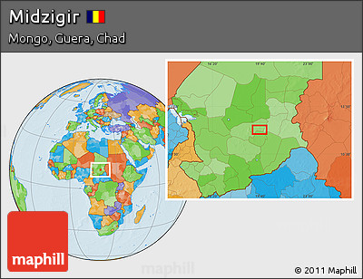Political Location Map of Midzigir