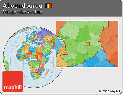 Political Location Map of Aboundourou