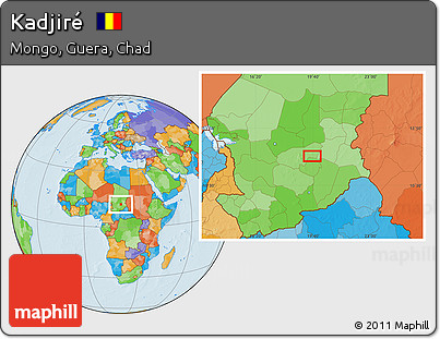 Political Location Map of Kadjiré