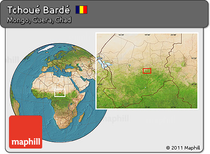 Satellite Location Map of Tchoué Bardé
