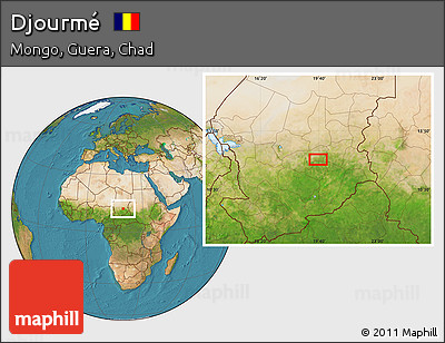 Satellite Location Map of Djourmé
