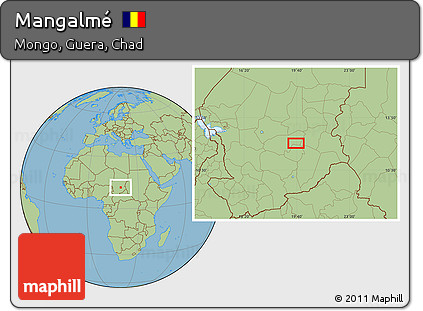 Savanna Style Location Map of Mangalmé