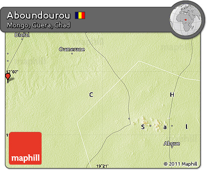Physical Map of Aboundourou