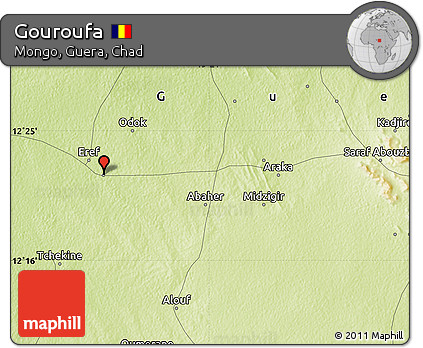 Physical Map of Gouroufa