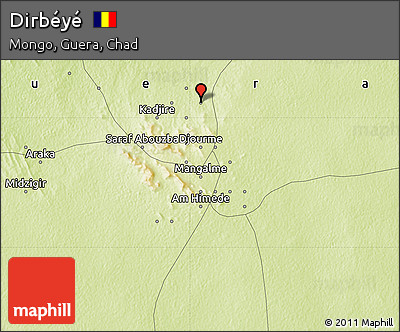 Physical Map of Dirbéyé