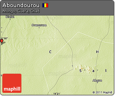 Physical Map of Aboundourou