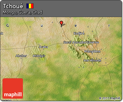 Satellite Map of Tchoué