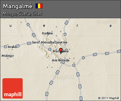 Shaded Relief Map of Mangalmé