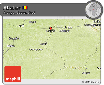 Physical Panoramic Map of Abaher