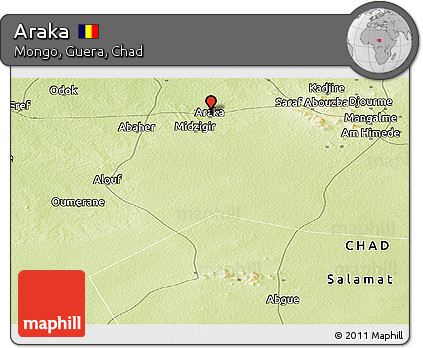 Physical Panoramic Map of Araka