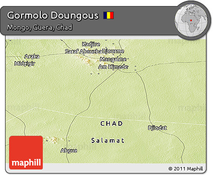 Physical Panoramic Map of Gormolo Doungous