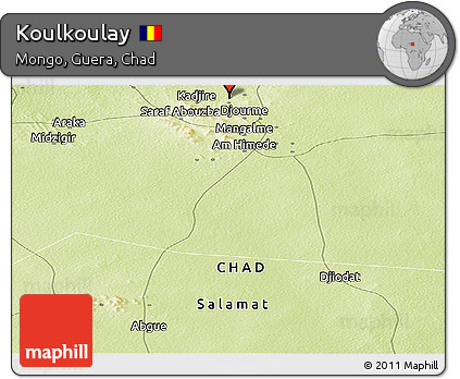 Physical Panoramic Map of Koulkoulay