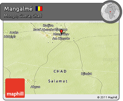 Physical Panoramic Map of Mangalmé