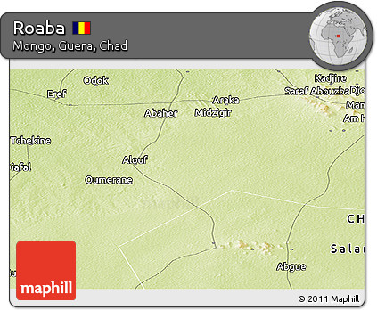 Physical Panoramic Map of Roaba