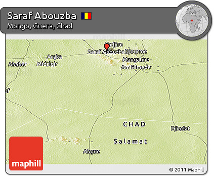 Physical Panoramic Map of Saraf Abouzba