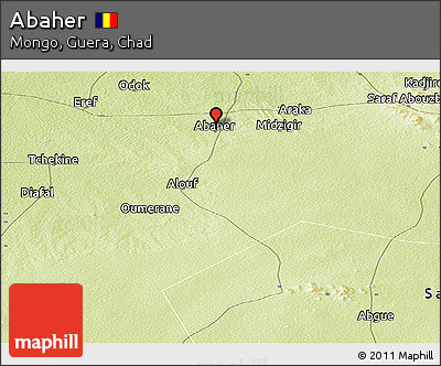Physical Panoramic Map of Abaher