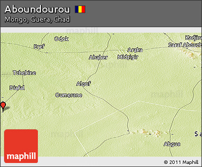 Physical Panoramic Map of Aboundourou