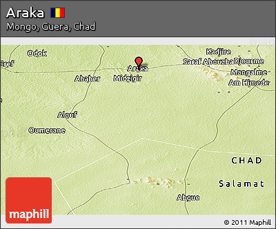Physical Panoramic Map of Araka