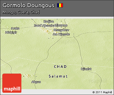 Physical Panoramic Map of Gormolo Doungous