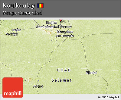 Physical Panoramic Map of Koulkoulay