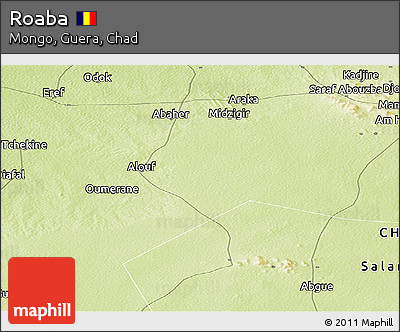 Physical Panoramic Map of Roaba
