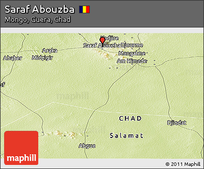 Physical Panoramic Map of Saraf Abouzba
