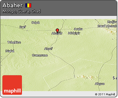 Physical Panoramic Map of Abaher