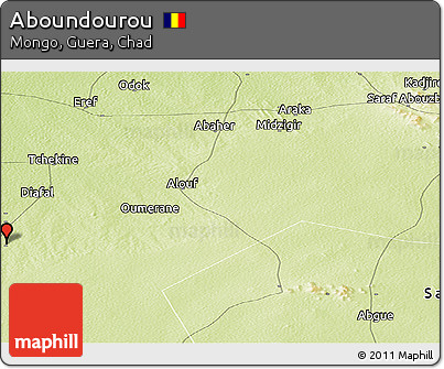 Physical Panoramic Map of Aboundourou