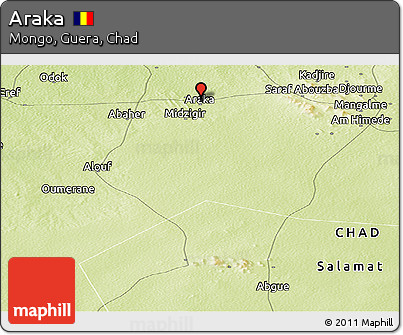 Physical Panoramic Map of Araka