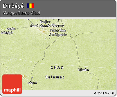 Physical Panoramic Map of Dirbéyé