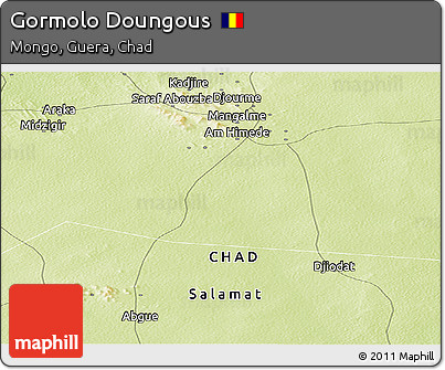 Physical Panoramic Map of Gormolo Doungous