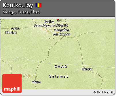 Physical Panoramic Map of Koulkoulay