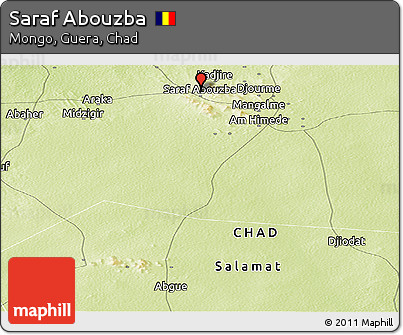 Physical Panoramic Map of Saraf Abouzba
