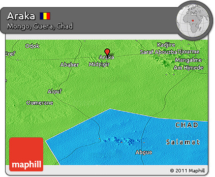 Political Panoramic Map of Araka