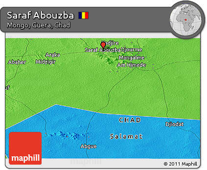 Political Panoramic Map of Saraf Abouzba