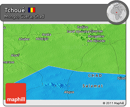 Political Panoramic Map of Tchoué