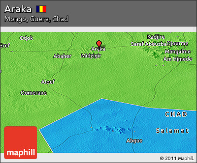 Political Panoramic Map of Araka