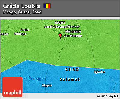 Political Panoramic Map of Gréda Loubia